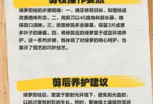 如何正确修剪爬柱绿萝（全面指导您修剪绿萝的技巧与要点）